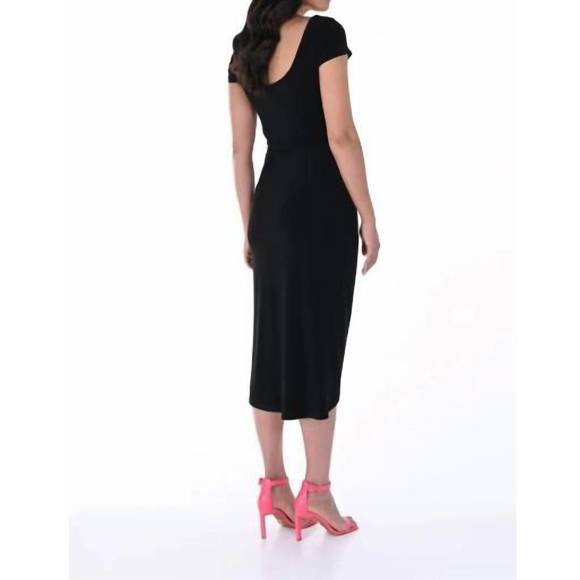 NEW FRANK LYMAN fitted cobalt dress in black - Picture 2 of 2